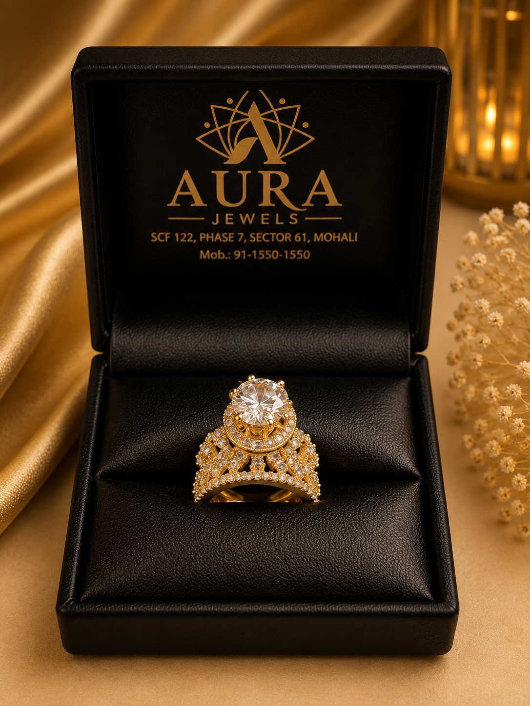 Celestial Crown Solitaire Ring