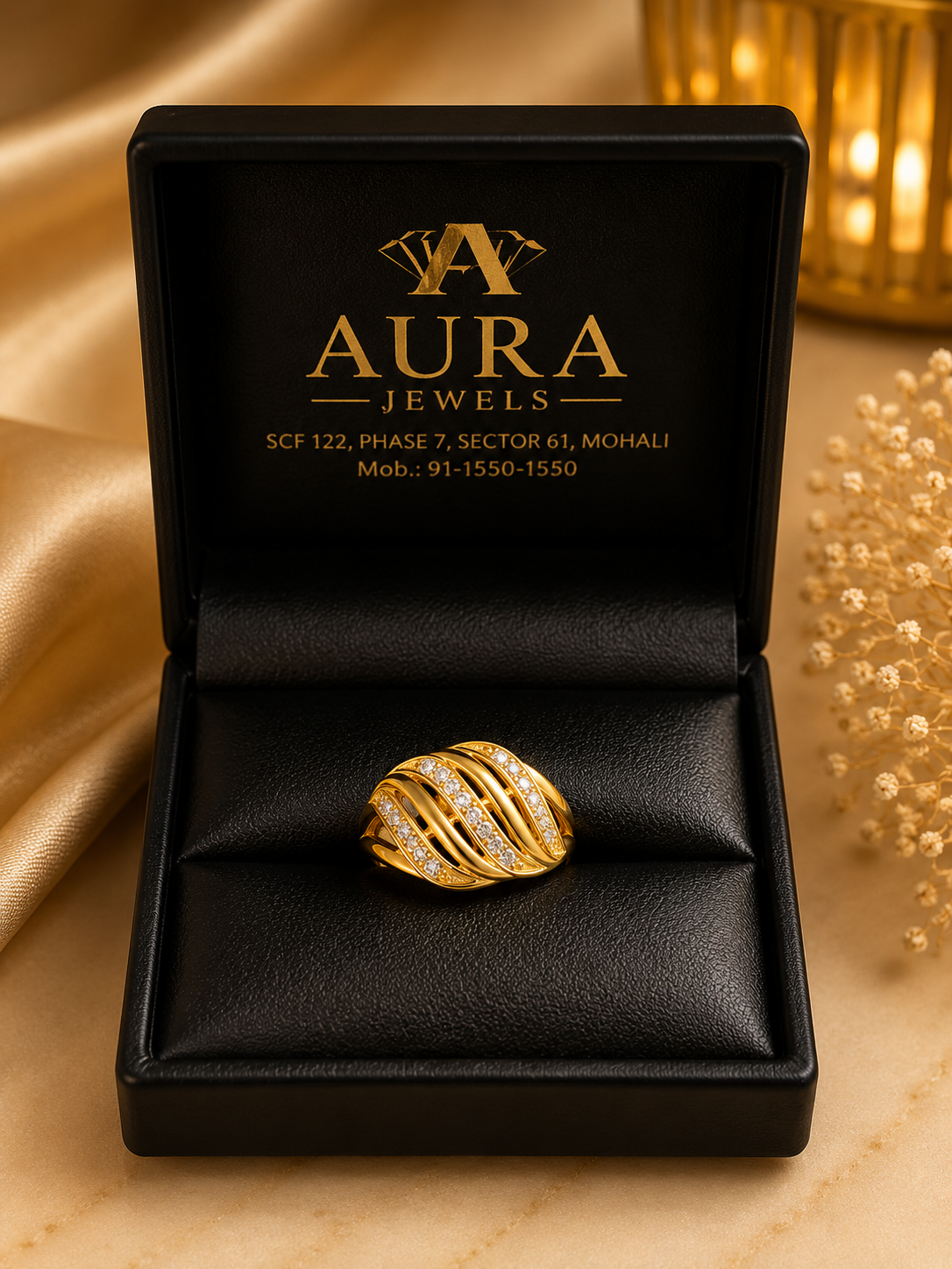 Golden Wave Elegance Ring
