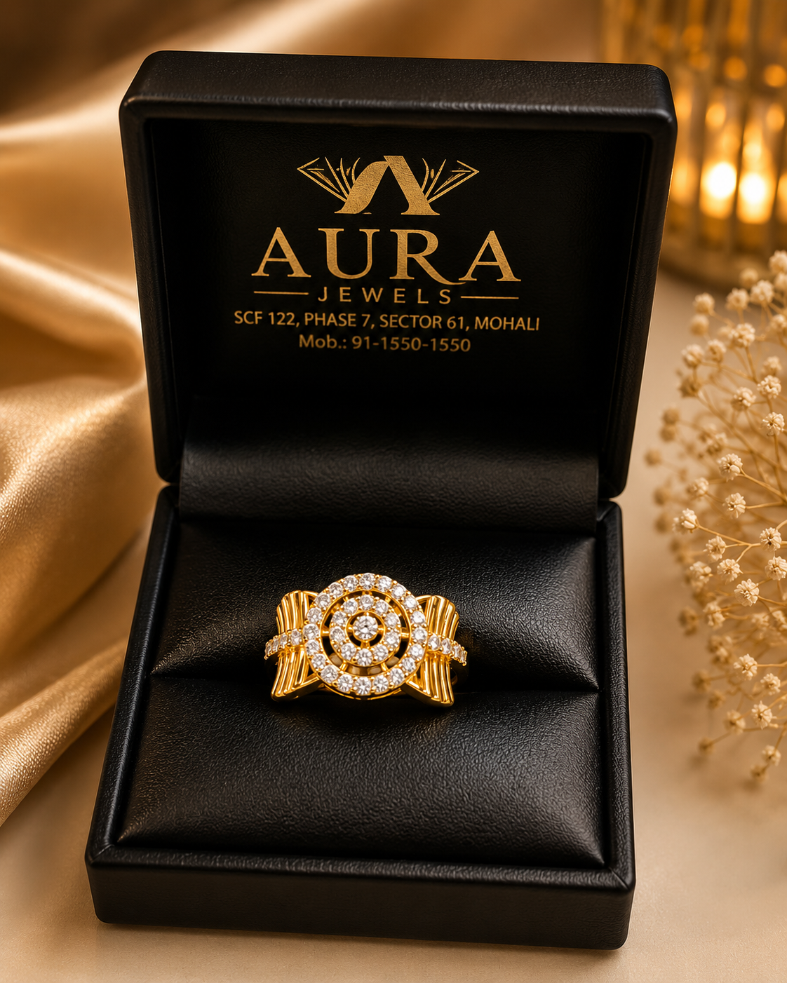Radiant Halo Elegance Ring